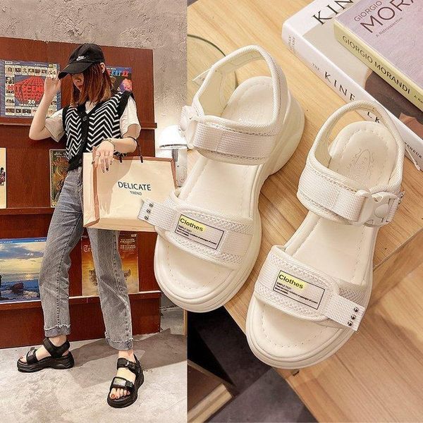 sandals women summer fashion casual students thick-soled sports tide, Black
sandals women summer fashion casual students thick-soled sports tide, Black