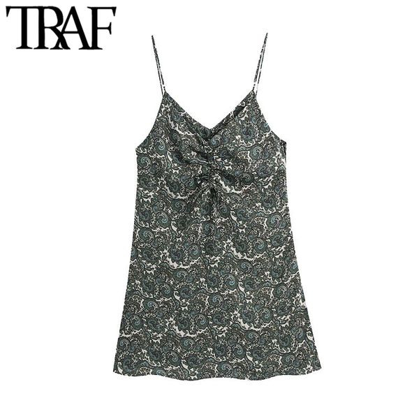 traf women chic fashion with drawstring paisley print mini dress vintage backless thin straps female dresses vestidos 210415, Black;gray
traf women chic fashion with drawstring paisley print mini dress vintage backless thin straps female dresses vestidos 210415, Black;gray
