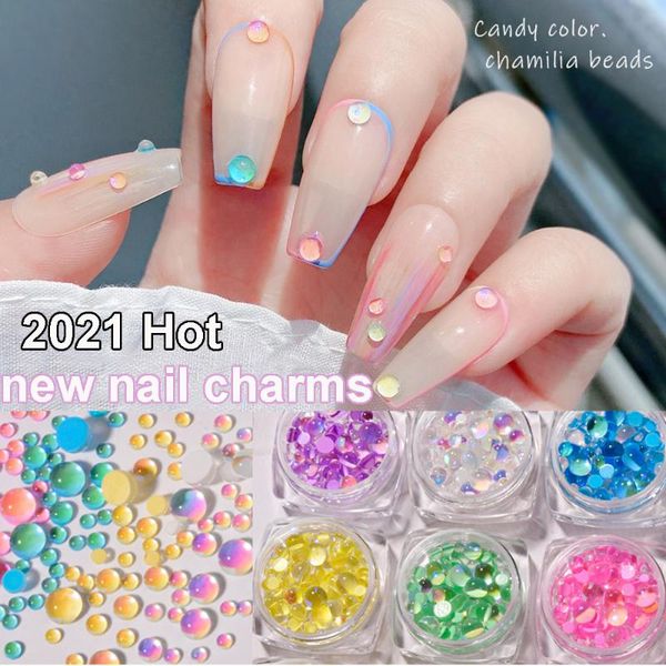 nail art decorations 1 box candy colors mermaid round glass crystal beads ab 3d rhinestones women diy manicure accessories supply, Silver;gold
nail art decorations 1 box candy colors mermaid round glass crystal beads ab 3d rhinestones women diy manicure accessories supply, Silver;gold