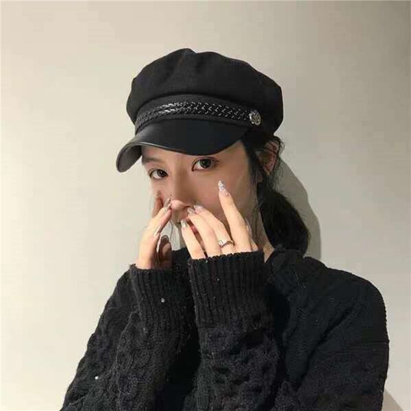 berets vintage women military cap autumn casual sailor hats fashion black flat captain travel cadet hat, Blue;gray
berets vintage women military cap autumn casual sailor hats fashion black flat captain travel cadet hat, Blue;gray