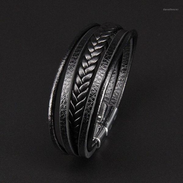 brand new men leather bracelet magnet buckle vintage male braid jewelry for women handmade multi layer wrist band gifts1, Golden;silver
brand new men leather bracelet magnet buckle vintage male braid jewelry for women handmade multi layer wrist band gifts1, Golden;silver