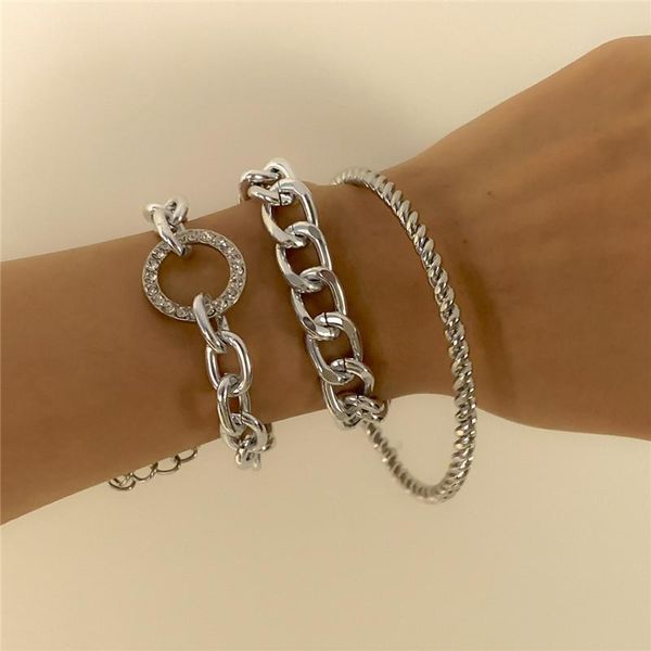 link, chain simple fashion female jewelry ol winding round bead twist alloy cuban buckle bracelet classic geometric diamond circle, Black
link, chain simple fashion female jewelry ol winding round bead twist alloy cuban buckle bracelet classic geometric diamond circle, Black