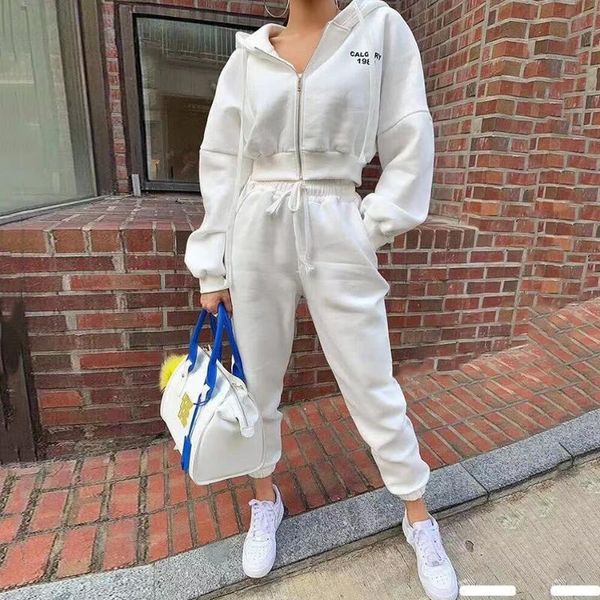 women's two piece pants tracksuit autumn plus fleece sweatshirts set casual oversized solid female sports hoodie suit long pant sets, White
women's two piece pants tracksuit autumn plus fleece sweatshirts set casual oversized solid female sports hoodie suit long pant sets, White