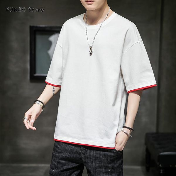 spring and summer male solid color oversized 6xl t-shirt men's loose casual wear stitching men street hip-hop t-shirts, White;black
spring and summer male solid color oversized 6xl t-shirt men's loose casual wear stitching men street hip-hop t-shirts, White;black
