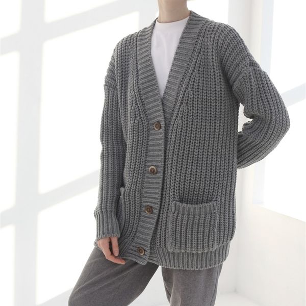 spring autumn winter casual knit coat wool long cardigan thick warm jacket 210922, White;black
spring autumn winter casual knit coat wool long cardigan thick warm jacket 210922, White;black