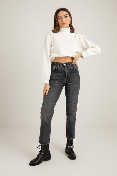 sea women 's quality style trend fashion jeans ground mom fit jean-smoked women's, Blue
sea women 's quality style trend fashion jeans ground mom fit jean-smoked women's, Blue