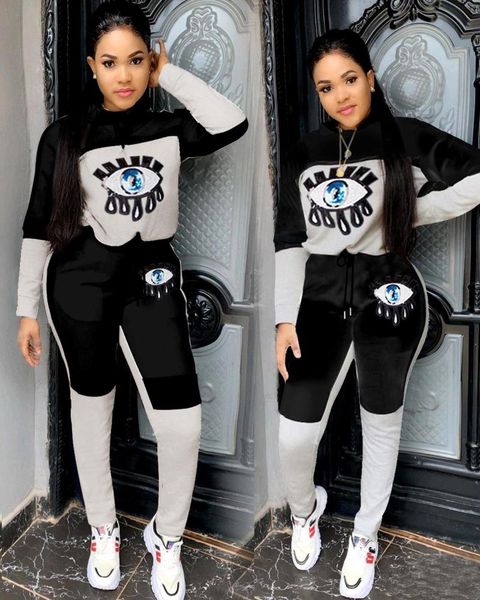 two piece dress fashion eyes spliced women sports suit o-neck pullovers and slim long pants 2 set casual tracksuit outfit, White
two piece dress fashion eyes spliced women sports suit o-neck pullovers and slim long pants 2 set casual tracksuit outfit, White