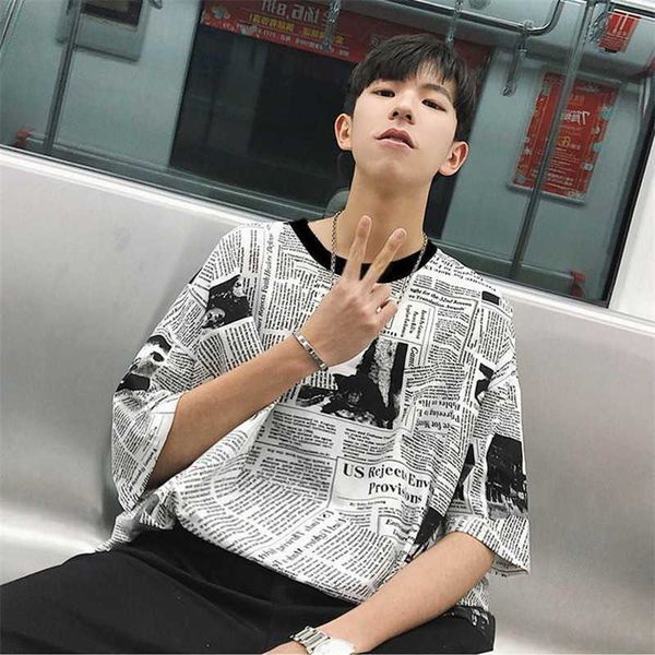men's t-shirts novo homem camisetas masculinas japo moda casual camisa de t hrop, White;black
men's t-shirts novo homem camisetas masculinas japo moda casual camisa de t hrop, White;black