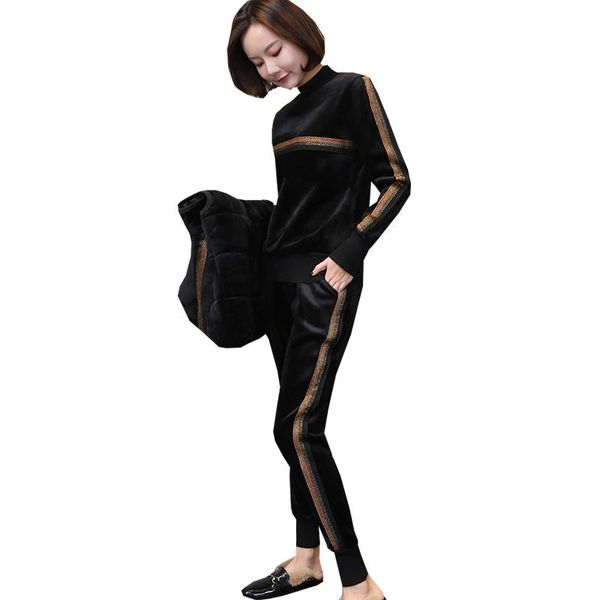 two piece dress women winter sportswear 3-piece set autumn fleece velour sweater sweatshirt+pants leisure sports 2-piece female thick suit, White
two piece dress women winter sportswear 3-piece set autumn fleece velour sweater sweatshirt+pants leisure sports 2-piece female thick suit, White