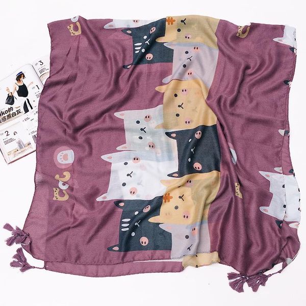 scarves cute cat printed scarve orange soft plain shawl foulard tassel women viscose scarf winter wrap shawls, Blue;gray
scarves cute cat printed scarve orange soft plain shawl foulard tassel women viscose scarf winter wrap shawls, Blue;gray