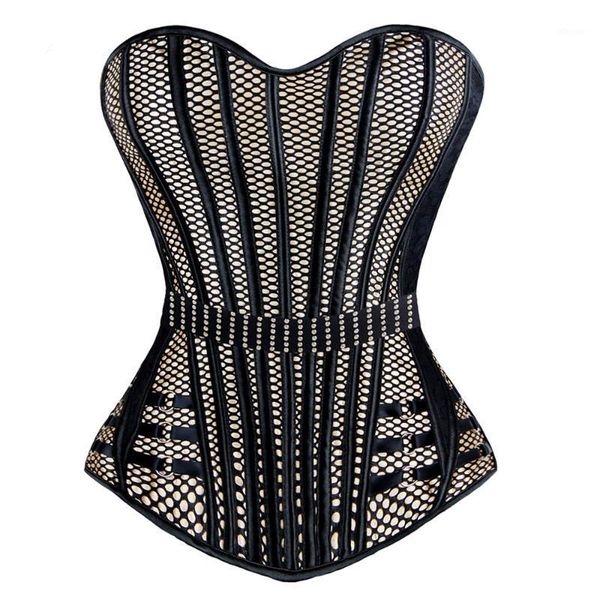 women's gothic steampunk boned lace up corset fashion overbust corsets and bustiers mesh waist cincher shapewear &, Black;white
women's gothic steampunk boned lace up corset fashion overbust corsets and bustiers mesh waist cincher shapewear &, Black;white