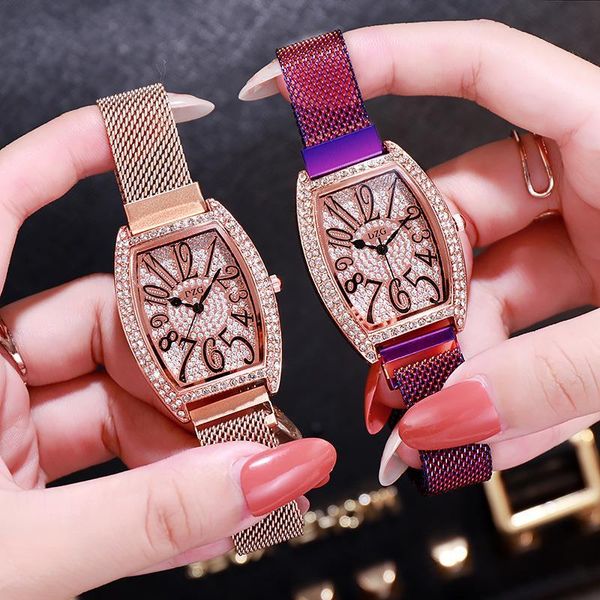 women mesh band watch luxury stainless steel magnetic watches fashion elegant clock ladies quartz wristwatches, Slivery;brown
women mesh band watch luxury stainless steel magnetic watches fashion elegant clock ladies quartz wristwatches, Slivery;brown