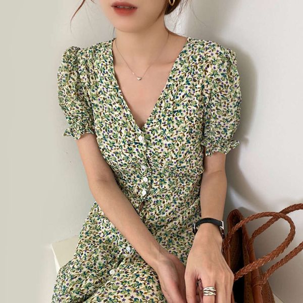 casual dresses dress women clothessweet floral v-neck single breasted lace up waist slim fold bubble s c1np, Black;gray
casual dresses dress women clothessweet floral v-neck single breasted lace up waist slim fold bubble s c1np, Black;gray