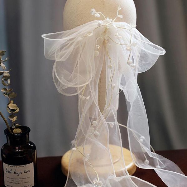 headpieces korean style head gauze handmade big bow wedding soft headdress beautiful temperament romantic, Silver
headpieces korean style head gauze handmade big bow wedding soft headdress beautiful temperament romantic, Silver