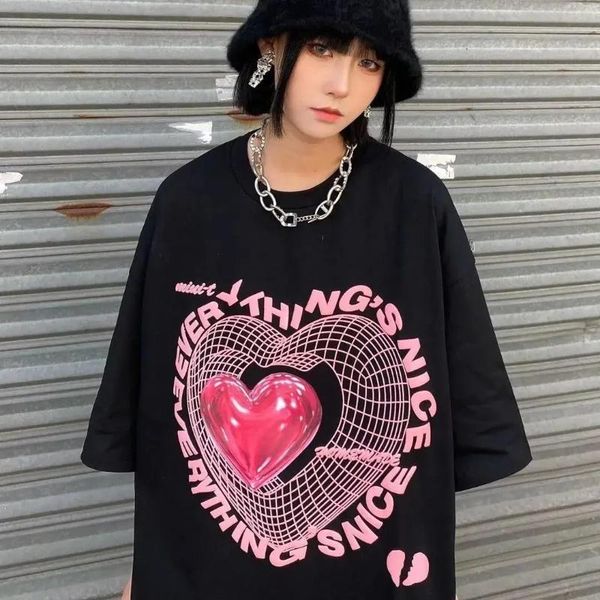 women's t-shirt y2k street style hip hop women t shirt oversize heart print o neck short sleeve cotton 2021 summer female clothing, White
women's t-shirt y2k street style hip hop women t shirt oversize heart print o neck short sleeve cotton 2021 summer female clothing, White