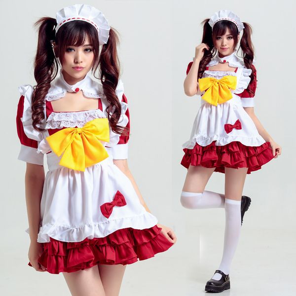 stage carnival 2021 suit maid role play costume bar ktv masquerade dance performance, Black;red
stage carnival 2021 suit maid role play costume bar ktv masquerade dance performance, Black;red