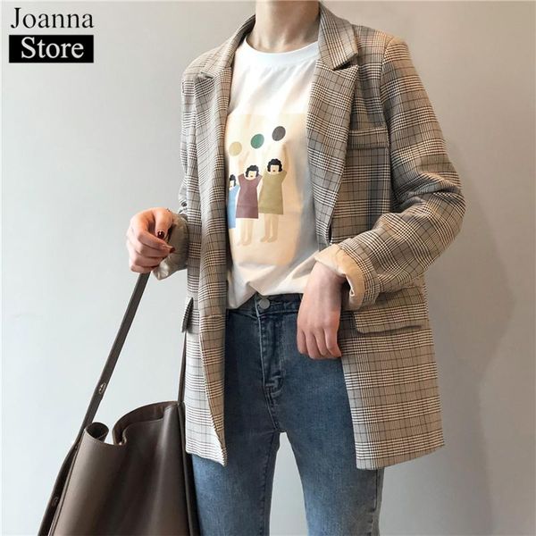 spring plaid short jacket women lapel long sleeve single-breasted pockets vintage loose blazer plus size casual wild clothes women's su, White;black
spring plaid short jacket women lapel long sleeve single-breasted pockets vintage loose blazer plus size casual wild clothes women's su, White;black