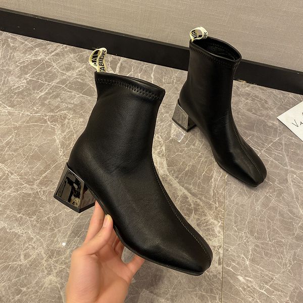 boots spring fashionable black women's stretch boots ankle thick high heels pointed to shoes 9dii
boots spring fashionable black women's stretch boots ankle thick high heels pointed to shoes 9dii