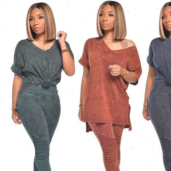 womens tracksuits two piece pants set women summer clothes solid color half sleeve t shirts elastic sweatpants joggers tracksuit, Gray
womens tracksuits two piece pants set women summer clothes solid color half sleeve t shirts elastic sweatpants joggers tracksuit, Gray