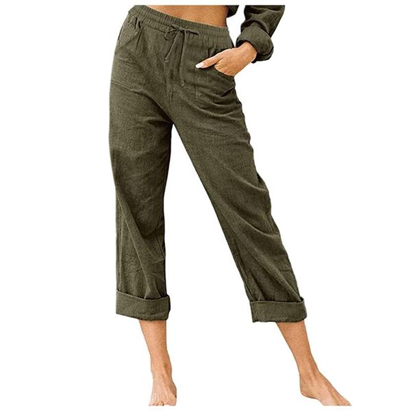 women's pants & capris fashion womens solid color cotton linen casual elastic high waist straight women plus size long, Black;white
women's pants & capris fashion womens solid color cotton linen casual elastic high waist straight women plus size long, Black;white