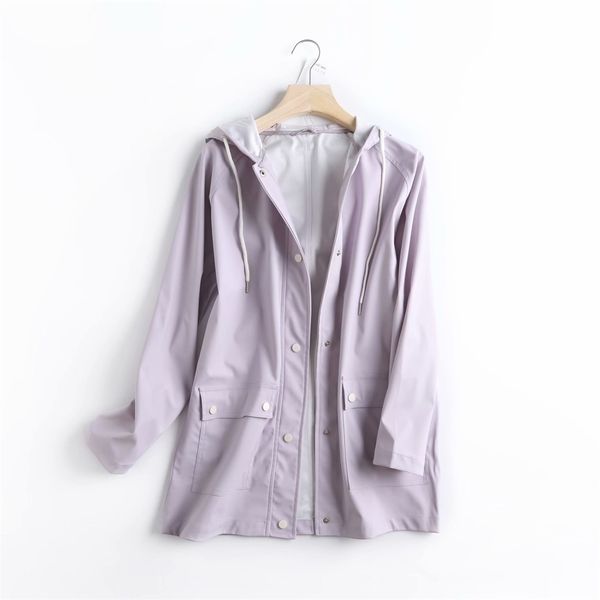 women's raincoats autumn light purple single breasted cartoon hooded raincoat parka waterproof windbreaker, Black
women's raincoats autumn light purple single breasted cartoon hooded raincoat parka waterproof windbreaker, Black