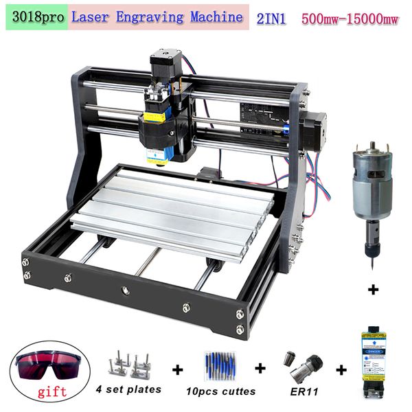 cnc 3018 pro laser engraving machine 3-axis milling woodworking engraving machine 0.5-15w supports offline diy laser cutting mac
cnc 3018 pro laser engraving machine 3-axis milling woodworking engraving machine 0.5-15w supports offline diy laser cutting mac