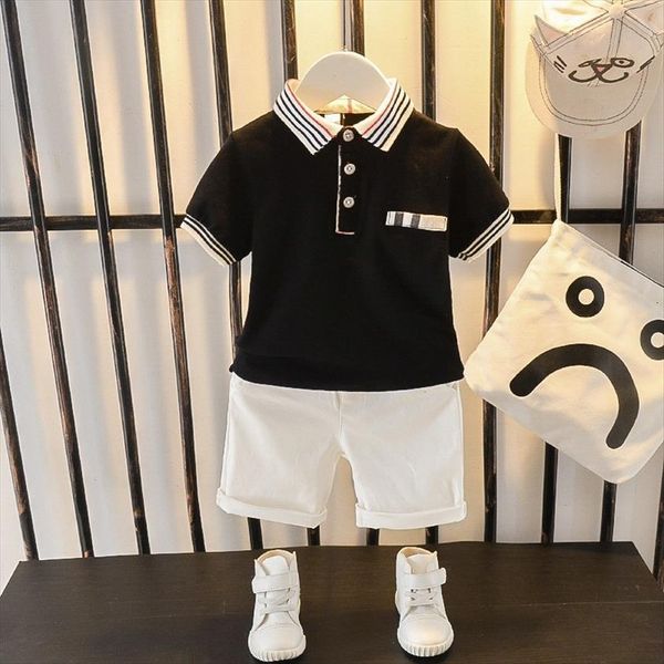 toddler boy clothes summer two piece suit kids lapel half shorts short sleeve children clothing black white
toddler boy clothes summer two piece suit kids lapel half shorts short sleeve children clothing black white