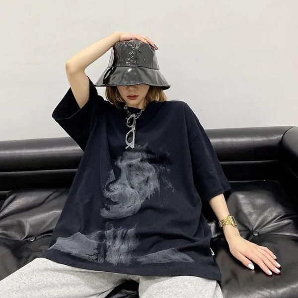 women's t-shirt 100% cotton half sleeve loose american retro street harajuku port style black accessory drop, White
women's t-shirt 100% cotton half sleeve loose american retro street harajuku port style black accessory drop, White