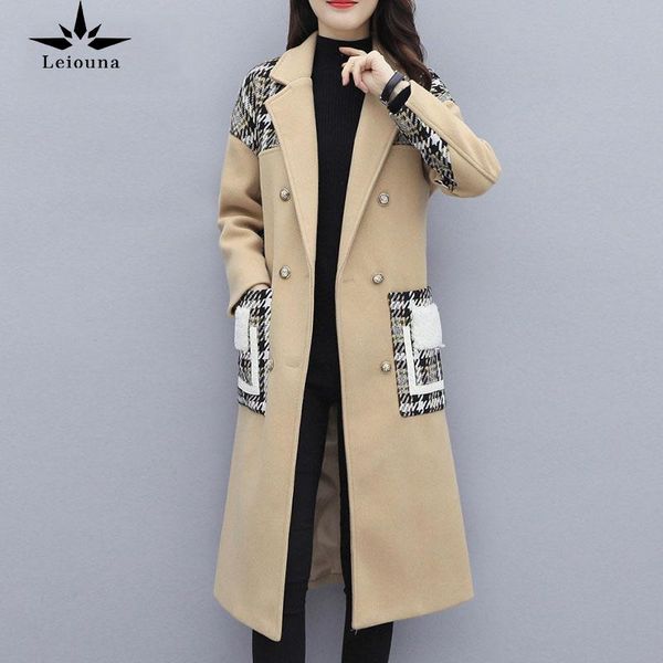 women's wool & blends leiouna full x-long slim casual 2021 fashion woolen coat autumn winter double breasted warm jacket female overcoa, Black
women's wool & blends leiouna full x-long slim casual 2021 fashion woolen coat autumn winter double breasted warm jacket female overcoa, Black