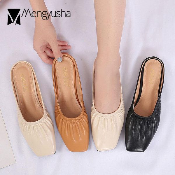 square toe mules women pleated slippers pu leather shoes woman sandalias pantuflas de mujer flat solid cover slides big size, Black
square toe mules women pleated slippers pu leather shoes woman sandalias pantuflas de mujer flat solid cover slides big size, Black
