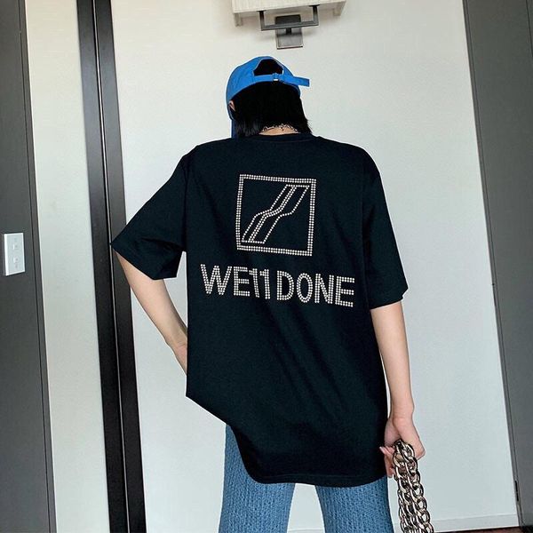 women's t-shirt 2021 we11done summer streetwear street fashion hip hop high round neck casual loose pure cotton short sleeve t shirt, White
women's t-shirt 2021 we11done summer streetwear street fashion hip hop high round neck casual loose pure cotton short sleeve t shirt, White