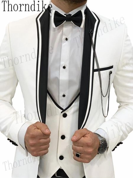 thorndike costume slim fit men suits business groom tuxedos for formal wedding suit jacket pant vest t1280 men's & blazers, White;black
thorndike costume slim fit men suits business groom tuxedos for formal wedding suit jacket pant vest t1280 men's & blazers, White;black