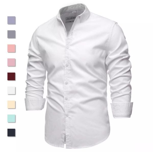 men's casual shirts 9 colors 2021 100% cotton oxford shirt men spring long sleeve slim fit dress social, White;black
men's casual shirts 9 colors 2021 100% cotton oxford shirt men spring long sleeve slim fit dress social, White;black