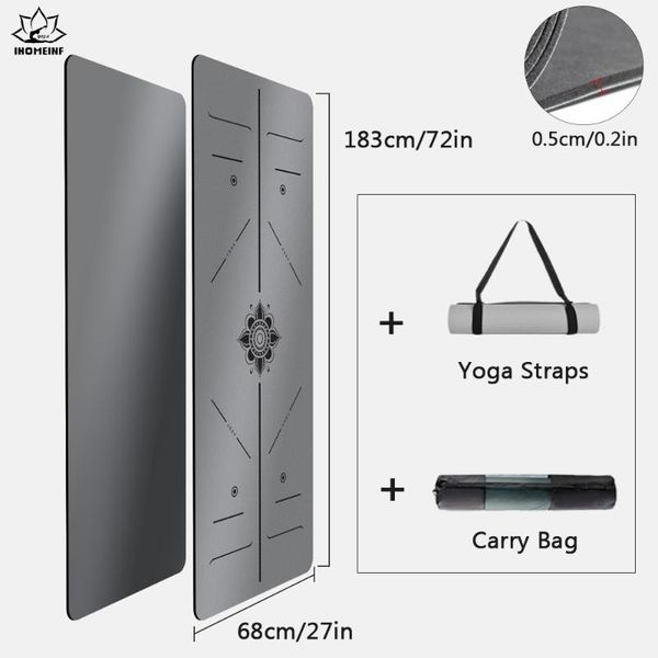 gray pu rubber mat 183*68cm thickened bronzing yoga mats pilates exercise with position line sports and fitness
gray pu rubber mat 183*68cm thickened bronzing yoga mats pilates exercise with position line sports and fitness