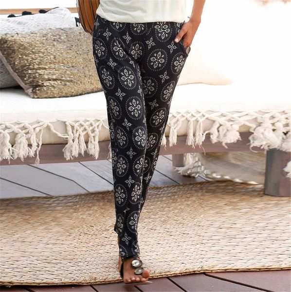 women's leggings trousers legging women high waist vintage print easy long pants boho beach pockets plus size clothing for, Black
women's leggings trousers legging women high waist vintage print easy long pants boho beach pockets plus size clothing for, Black
