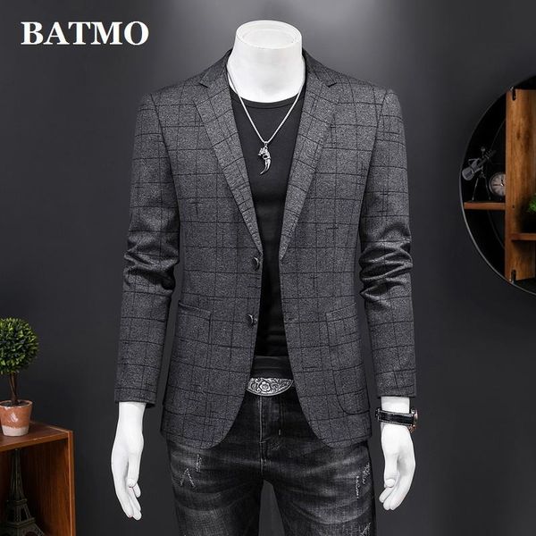 men's suits & blazers batmo 2021 arrival autumn casual plaid jackets men,male grey blazer ,plus-size m-4xl 3310, White;black
men's suits & blazers batmo 2021 arrival autumn casual plaid jackets men,male grey blazer ,plus-size m-4xl 3310, White;black