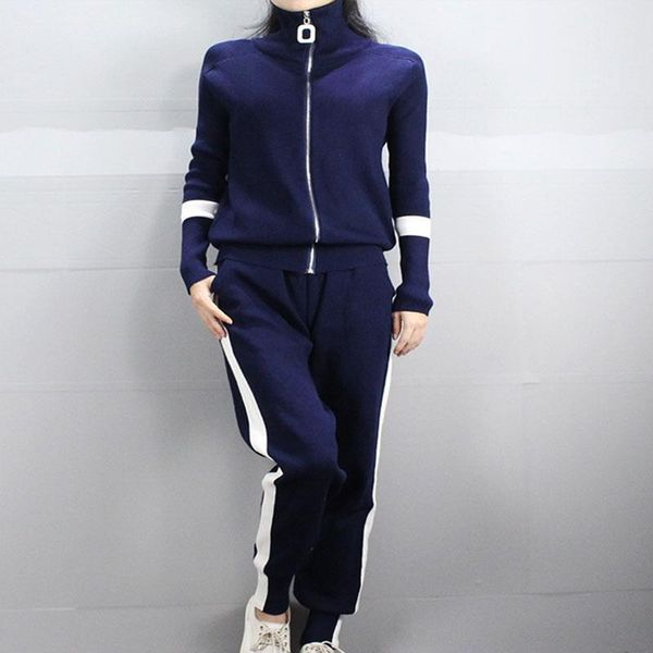 zipper autumn winter outfit two womens tracksuits piece set clothing knitted jacket with pants suit fashion sportsuit, Gray
zipper autumn winter outfit two womens tracksuits piece set clothing knitted jacket with pants suit fashion sportsuit, Gray