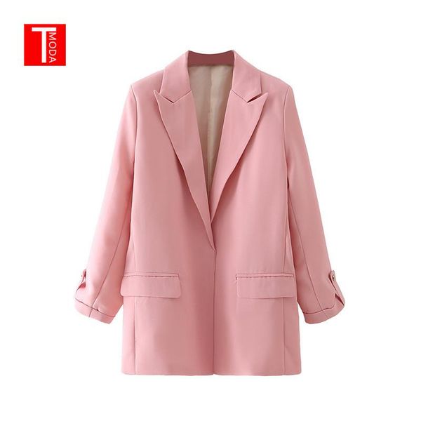 women's suits & blazers tmoda1374 2021 women trendiest casual ruched sleeve blazer jacket clothing black long sleeves loose none button, White;black
women's suits & blazers tmoda1374 2021 women trendiest casual ruched sleeve blazer jacket clothing black long sleeves loose none button, White;black