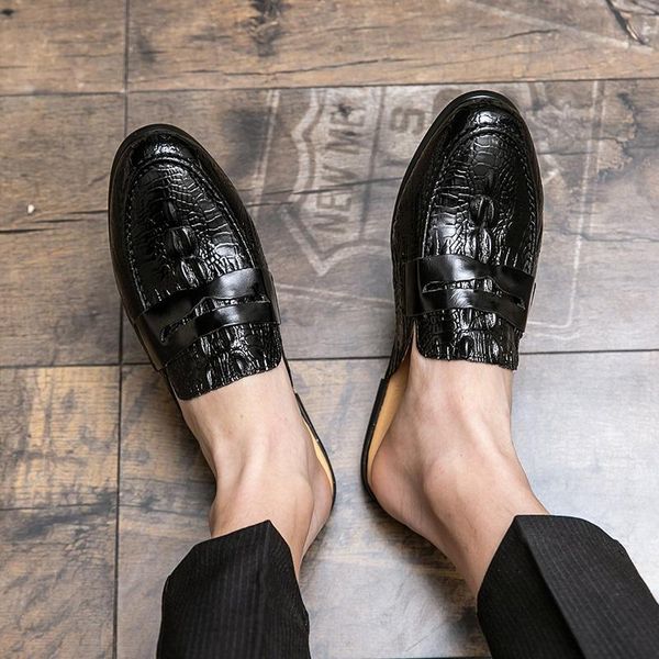 dress shoes indoor slippers men fashion trend mens slide flip flops big size casual leather moccasins for stylish house, Black
dress shoes indoor slippers men fashion trend mens slide flip flops big size casual leather moccasins for stylish house, Black
