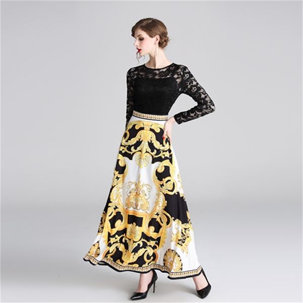 casual dresses fashion runway spring summer long sleeve dress women's vintage gold print patchwork black lace party maxi 0dvy, Black;gray
casual dresses fashion runway spring summer long sleeve dress women's vintage gold print patchwork black lace party maxi 0dvy, Black;gray