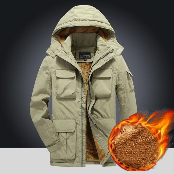Men's Down & Parkas Winter Parka Men Coats Jacket Fleece Thick Hooded Coat Multi-pocket Fashion Jackets Windproof Outdoor SPOQ, Black
Men's Down & Parkas Winter Parka Men Coats Jacket Fleece Thick Hooded Coat Multi-pocket Fashion Jackets Windproof Outdoor SPOQ, Black