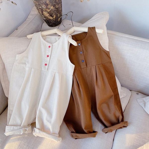 spring summer korean style toddlers kids sleeveless jumpsuits solid color loose baby children suspenders pants, Blue
spring summer korean style toddlers kids sleeveless jumpsuits solid color loose baby children suspenders pants, Blue