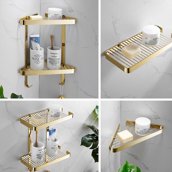 bath accessory set luxury golden bathroom shelves organizer copper shower shelf corner shampoo storage double layer rack holder home hardwar
bath accessory set luxury golden bathroom shelves organizer copper shower shelf corner shampoo storage double layer rack holder home hardwar