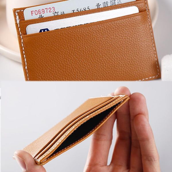 card holders 1pc pu leather holder pouch men slim wallet solid color organizer case business id, Brown;gray
card holders 1pc pu leather holder pouch men slim wallet solid color organizer case business id, Brown;gray