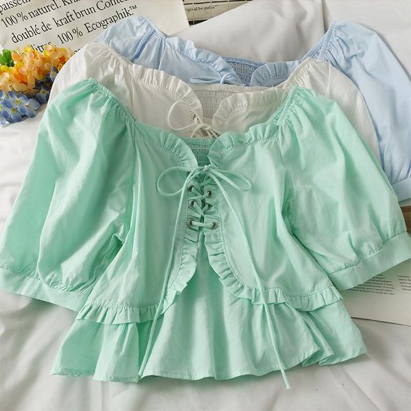 women's blouses & shirts women fashion outdoor casual short sleeve blouse ladies ol sweet girls student elegant daily basic, White
women's blouses & shirts women fashion outdoor casual short sleeve blouse ladies ol sweet girls student elegant daily basic, White