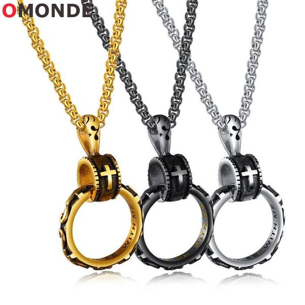 pendant necklaces men's creative round necklace vintage jesus cross stainless steel box chains for men biker hiphop rock eternal jewelr, Silver
pendant necklaces men's creative round necklace vintage jesus cross stainless steel box chains for men biker hiphop rock eternal jewelr, Silver