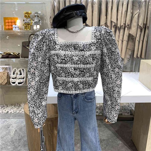 blouses retro-wind niche design ethnic flower square collar rentals amendment short shirt temperament bubble upper, White
blouses retro-wind niche design ethnic flower square collar rentals amendment short shirt temperament bubble upper, White