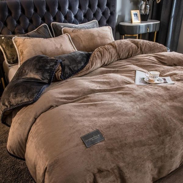 bedding sets home textiles dark gray brown winter flannel quilt cover pillow case soft warm duvet sheet
bedding sets home textiles dark gray brown winter flannel quilt cover pillow case soft warm duvet sheet
