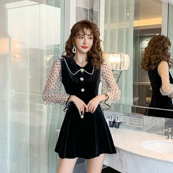casual dresses women korean dress fashion one piece autumn spring 2022 office lady korea style full sleeve polka dot high waist, Black;gray
casual dresses women korean dress fashion one piece autumn spring 2022 office lady korea style full sleeve polka dot high waist, Black;gray