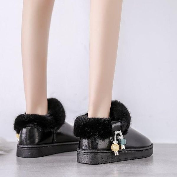 boots winter women's shoes glossy snow ladies thick warm short women flat bottom cotton booties woman, Black
boots winter women's shoes glossy snow ladies thick warm short women flat bottom cotton booties woman, Black